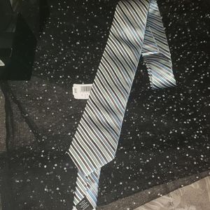 Croft & Barrow Blue,Grey, Turquoise & White Tie